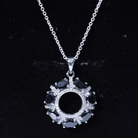 3 CT Oval Cut Black Spinel Elegant Pendant with Moissanite AAA - Rosec Jewels