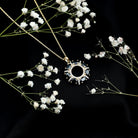 3 CT Oval Cut Black Spinel Elegant Pendant with Moissanite AAA - Rosec Jewels