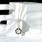 3 CT Oval Cut Black Spinel Elegant Pendant with Moissanite AAA - Rosec Jewels