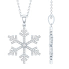 Certified Moissanite Frozen Snowflake Pendant Necklace D-VS1 - Rosec Jewels