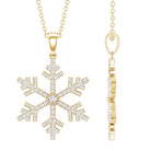 Certified Moissanite Frozen Snowflake Pendant Necklace D-VS1 - Rosec Jewels