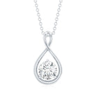 0.9 Carat Solitaire Moissanite Infinity Pendant with Certificate D-VS1 - Rosec Jewels