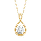0.9 Carat Solitaire Moissanite Infinity Pendant with Certificate D-VS1 - Rosec Jewels
