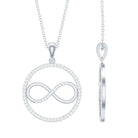 Rosec Jewels-Eternity Circle and Infinity Pendant Necklace with Diamonds For Women