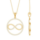 Rosec Jewels-Eternity Circle and Infinity Pendant Necklace with Diamonds For Women