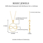 Rosec Jewels-Eternity Circle and Infinity Pendant Necklace with Diamonds For Women
