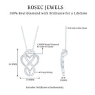 Rosec Jewels-Diamond Infinity Heart Necklace for Women