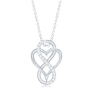 Rosec Jewels-Diamond Infinity Heart Necklace for Women