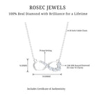 Rosec Jewels-Gold Infinity Pendant Necklace with Diamond For Women