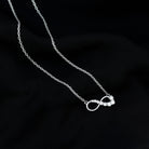 Rosec Jewels-Gold Infinity Pendant Necklace with Diamond For Women