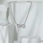 Rosec Jewels-Gold Infinity Pendant Necklace with Diamond For Women