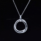 Certified Diamond Eternity Circle Necklace For Her Lab - ( EF-VS ) - Rosec Jewels