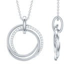 Rosec Jewels-1/4 CT Modern Eternity Pendant Necklace with Diamond