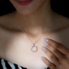 Rosec Jewels-1/4 CT Modern Eternity Pendant Necklace with Diamond