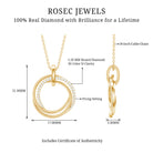 Rosec Jewels-1/4 CT Modern Eternity Pendant Necklace with Diamond
