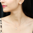 Rosec Jewels-Diamond and Gold Open Teardrop Pendant and Earring Set for Women