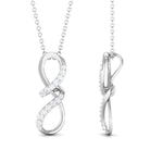 Rosec Jewels-Two Tone Diamond Infinity Twisted Pendant