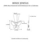 Rosec Jewels-0.25 CT Butterfly Pendant Necklace with Diamond