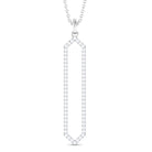 Rosec Jewels-0.50 CT Elegant Hexagonal Diamond Pendant Necklace