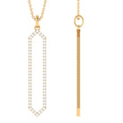 Rosec Jewels-0.50 CT Elegant Hexagonal Diamond Pendant Necklace
