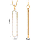 Rosec Jewels-0.50 CT Elegant Hexagonal Diamond Pendant Necklace