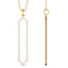 Rosec Jewels-0.50 CT Elegant Hexagonal Diamond Pendant Necklace