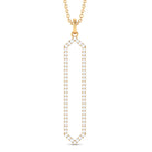 Rosec Jewels-0.50 CT Elegant Hexagonal Diamond Pendant Necklace