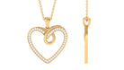 Rosec Jewels-Pave Set Diamond Open Heart Pendant in Gold