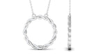 Rosec Jewels-Pure Diamond Twisted Eternity Necklace in Pave Setting