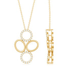 Rosec Jewels-Diamond Contemporary Pendant Necklace in Two Tone Gold