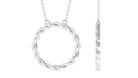 Rosec Jewels-Pure Diamond Twisted Eternity Necklace in Pave Setting