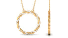 Rosec Jewels-Pure Diamond Twisted Eternity Necklace in Pave Setting