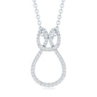 Certified Lab Grown Diamond Infinity Love Knot Necklace For Her Lab - ( EF-VS ) - Rosec Jewels