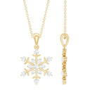 Rosec Jewels-Lab Grown Diamond Christmas Snowflake Necklace