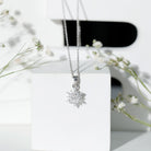 Rosec Jewels-Certified Lab Grown Diamond Snowflake Necklace For Women