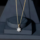 Rosec Jewels-Certified Lab Grown Diamond Snowflake Necklace For Women