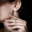 Rosec Jewels-Certified Lab Grown Diamond Bridal Necklace Earring Set