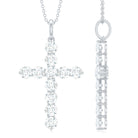 Rosec Jewels-Lab Grown Diamond Catholic Cross Necklace for Women