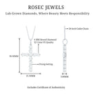 Rosec Jewels-Lab Grown Diamond Catholic Cross Necklace for Women