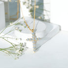 Rosec Jewels-Lab Grown Diamond Catholic Cross Necklace for Women