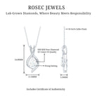 Rosec Jewels-Lab Grown Diamond Teardrop Bridal Wedding Necklace