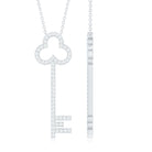 Certified Moissanite Key Pendant Necklace D-VS1 - Rosec Jewels