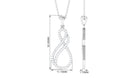Rosec Jewels-Minimal Diamond Infinity Pendant in Pave Setting