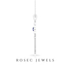 Natural Blue Sapphire Key to My Heart Necklace AAA - Rosec Jewels