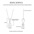 Round Brilliant Cut 5 MM Lab Diamond Solitaire Necklace for Women Lab - ( EF-VS ) - Rosec Jewels