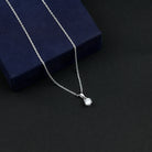 Round Brilliant Cut 5 MM Lab Diamond Solitaire Necklace for Women Lab - ( EF-VS ) - Rosec Jewels