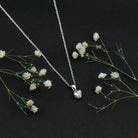 5 MM Lab Grown Diamond Heart Necklace For Women Lab - ( EF-VS ) - Rosec Jewels
