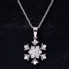 Certified Natural Diamond Christmas Necklace With Chain Natural - ( HI-SI ) - Rosec Jewels