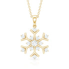 Certified Natural Diamond Christmas Necklace With Chain Natural - ( HI-SI ) - Rosec Jewels