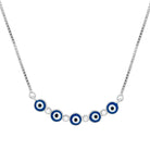 Rosec Jewels-Sterling Silver Evil Eye Necklace for Protection